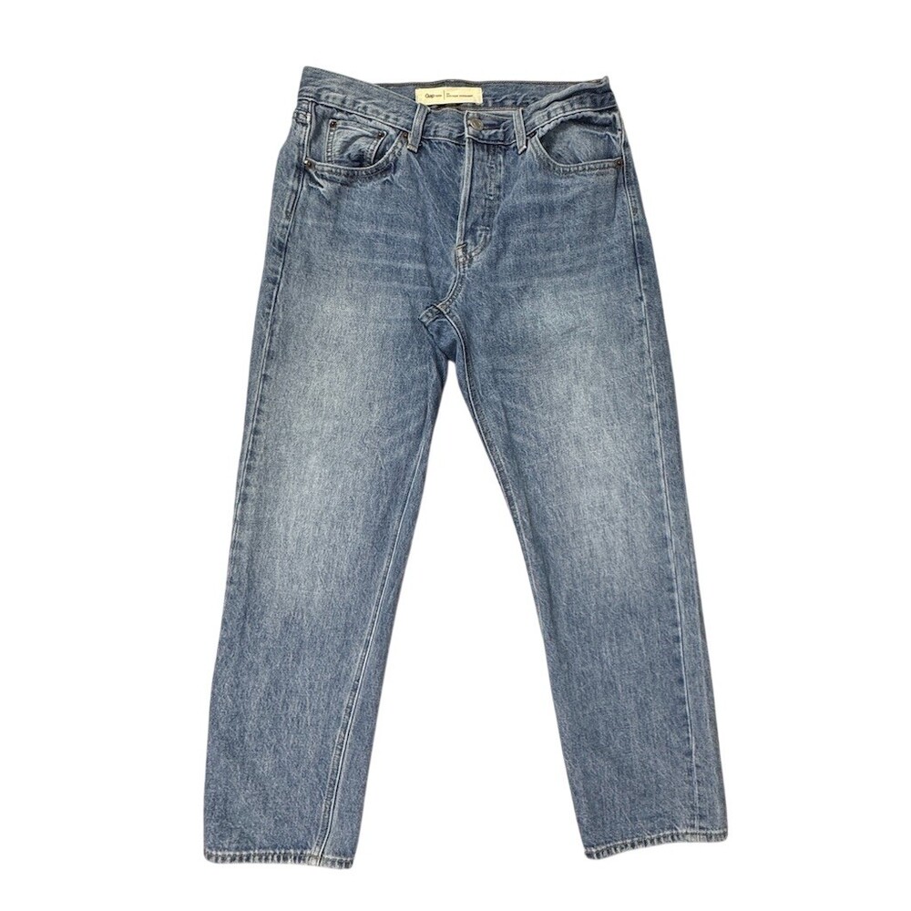 GAP 1969 Jeans Womens Size 26 Blue Light Wash “Vintage Straight” Mid Rise Denim